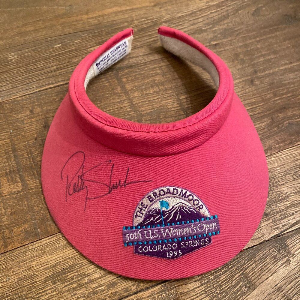 Autographed Patty Sheehan 1995 US Women's Open LPGA The Broadmoor Golf Visor Hat